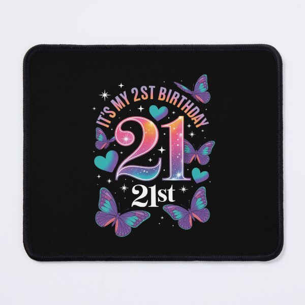 Item preview, 21st Birthday, Girl 21 years, Butterflies and Number designed and sold by MonsterBuddiess.
