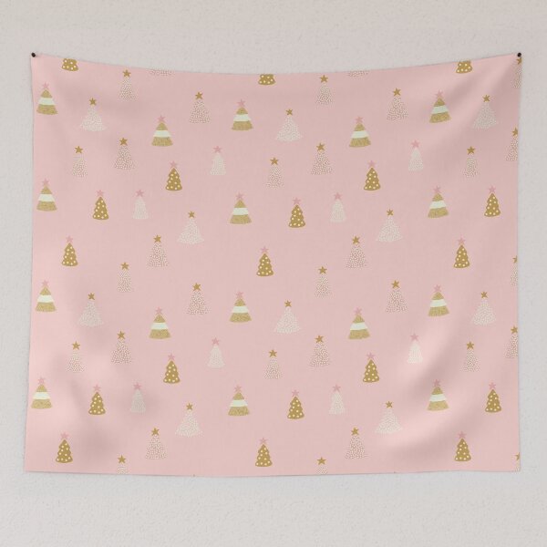 Item preview, Pink and Gold Christmas Trees designed and sold by space-kitten.