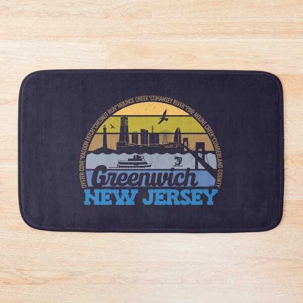 Item preview, Greenwich New Jersey Sunset Retro Vintage Local Pride Logo designed and sold by CRHPOD20.