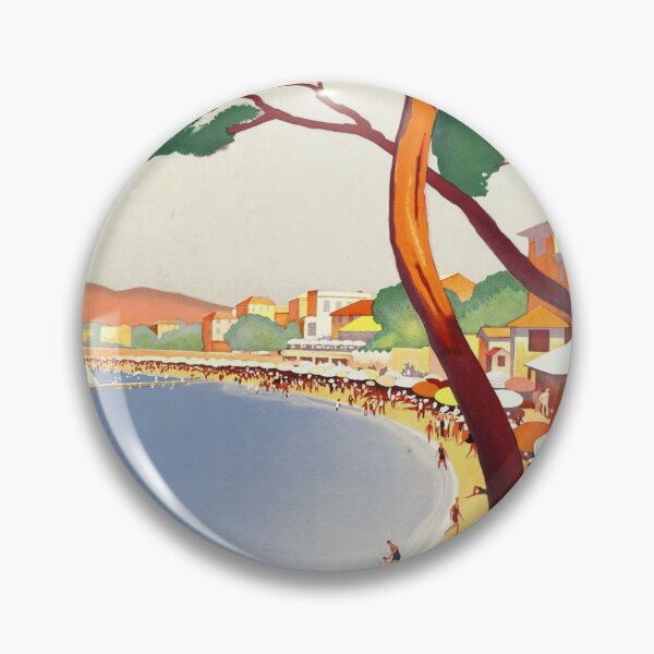 Item preview, Vintage Travel Poster Art Deco Style | Roger Broders 1930 | Juan-les-Pins Côte d'Azur Beach | French Riviera Summer designed and sold by artofuniverse.