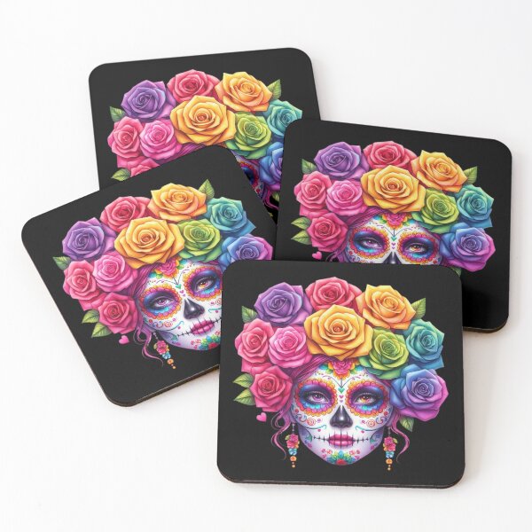 Item preview, Rainbow Calavera: Queen of Roses in a Spectrum of Color designed and sold by Dominik1994.