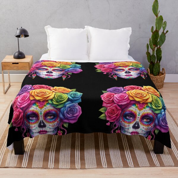 Item preview, Rainbow Calavera: Queen of Roses in a Spectrum of Color designed and sold by Dominik1994.
