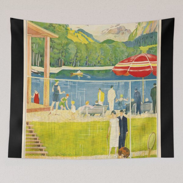 Item preview, Vintage Klosters Travel Poster | Art Deco Style | Swiss Alps Scenic Beauty | Early 20th Century Tourism & Leisure Art designed and sold by artofuniverse.