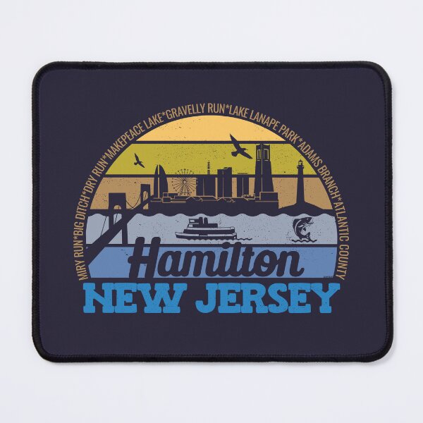 Item preview, Hamilton New Jersey Sunset Retro Vintage Local Pride Logo designed and sold by CRHPOD20.