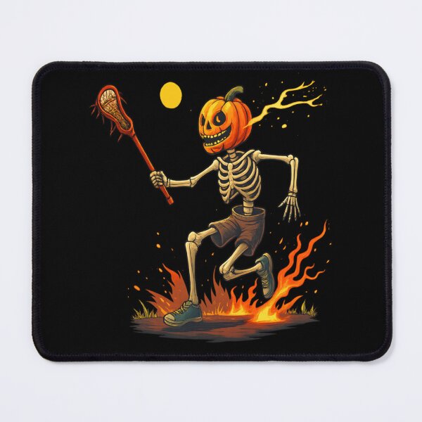 Item preview, Lacrosse Skeleton Pumpkin Head Fire Funny Halloween Sports designed and sold by HarinDonreka.