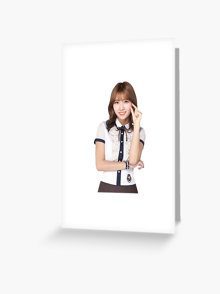 Twice Momo Cute Uniform Greeting Card By Kpoptokens Redbubble