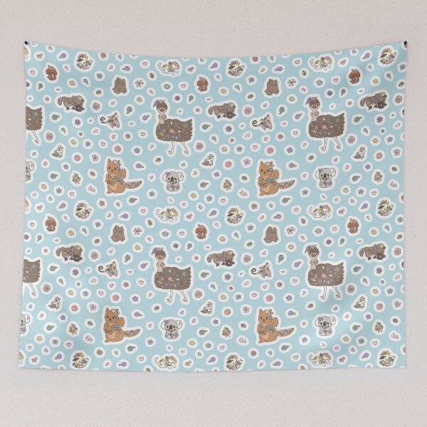 Item preview, Spring Aussie Animals (Blue) designed and sold by HarunaMcDesigns.