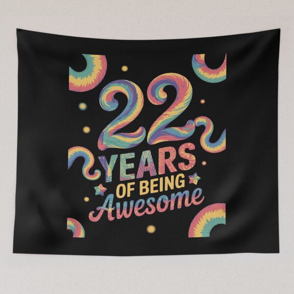 Item preview, 22nd Birthday 22 Years Old Tie Dye Awesome Men Women  designed and sold by GGrizeldaRivas.