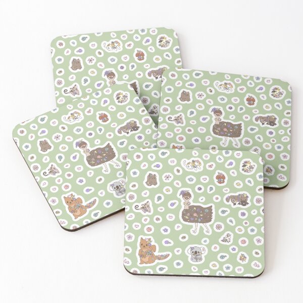 Item preview, Spring Aussie Animals (Green) designed and sold by HarunaMcDesigns.