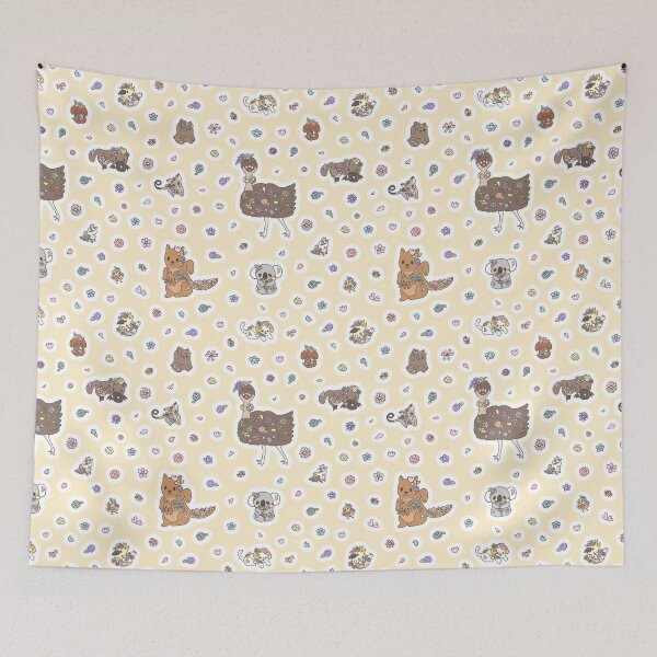 Item preview, Spring Aussie Animals (Cream) designed and sold by HarunaMcDesigns.
