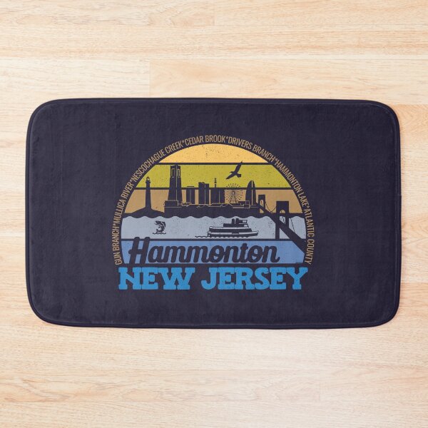 Item preview, Hammonton New Jersey Sunset Retro Vintage Local Pride Logo designed and sold by CRHPOD20.