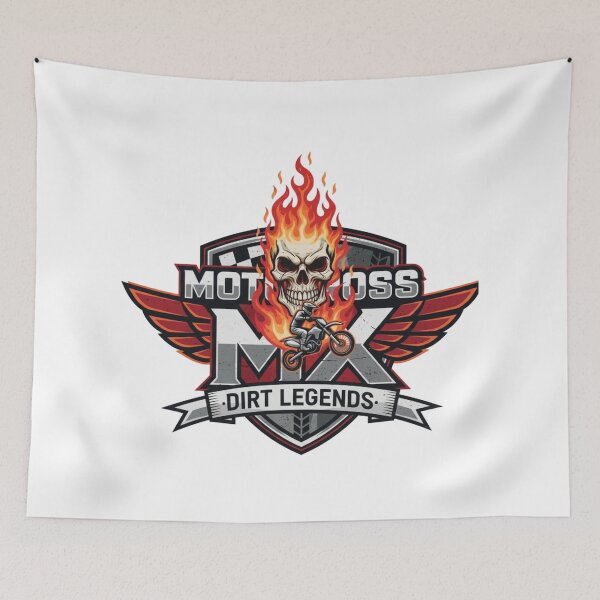 Item preview, Emblem Motocross Legends Skull Fire Wings Extreme designed and sold by DibuHumor.