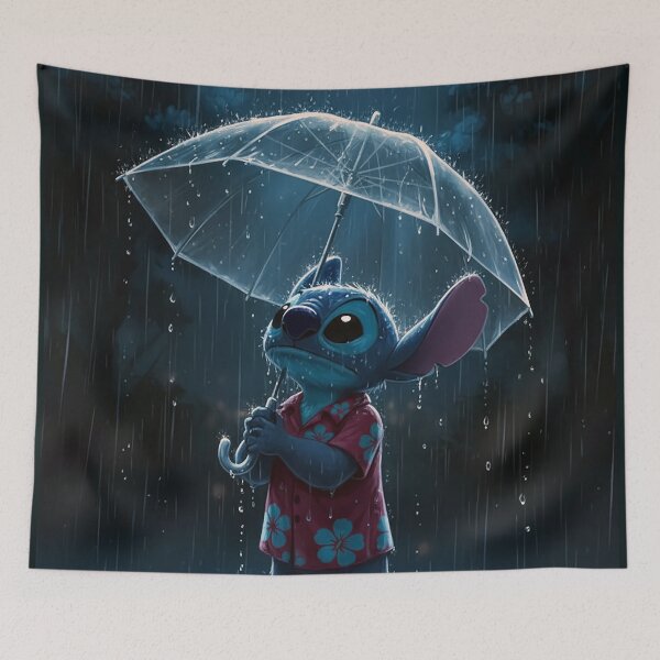 Item preview, Stitch holding an umbrella designed and sold by cloud lee.