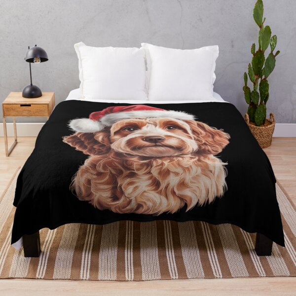 Item preview, Lindo perro Goldendoodle Navidad Feliz Navidad designed and sold by Sunset4Bones.