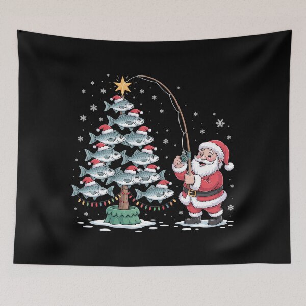 Item preview, Fishermans Christmas Gift Lights Merry Fishmas designed and sold by Sunset4Bones.