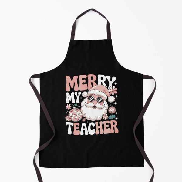 Item preview, Merry Teacher Christmas Wavy Pink Teacher designed and sold by Sunset4Bones.