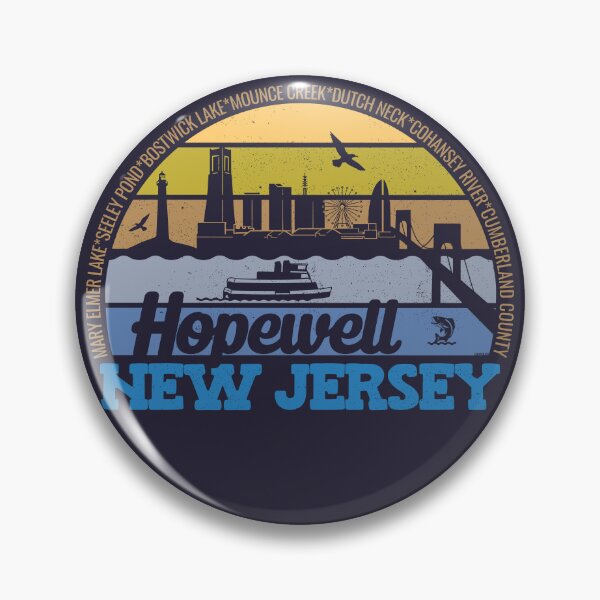 Item preview, Hopewell New Jersey Sunset Retro Vintage Local Pride Logo designed and sold by CRHPOD20.