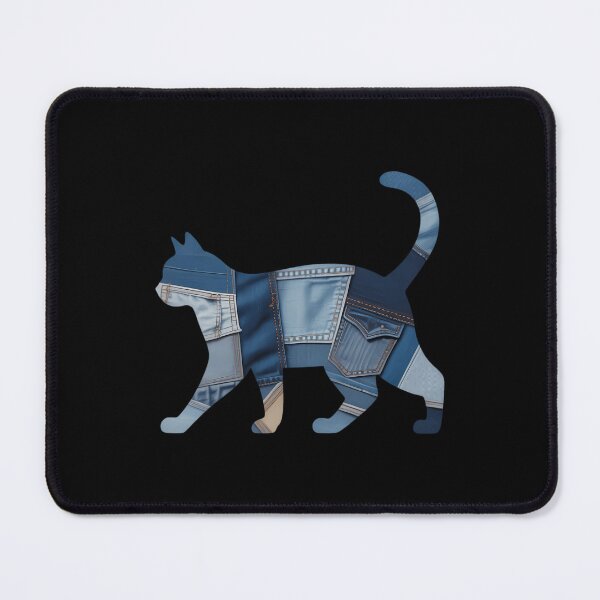 Item preview, Denim Patch Animal Cat Print Cat Kitten designed and sold by HellD3vil-Art.