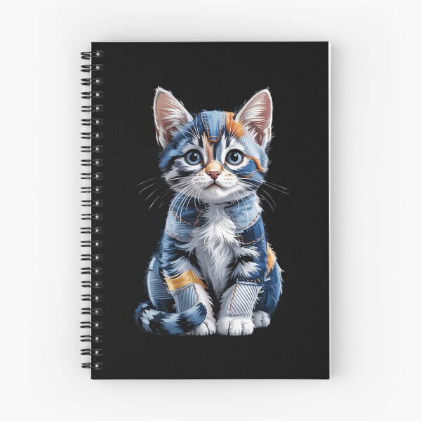Item preview, denim patch animal Cat print designed and sold by HellD3vil-Art.