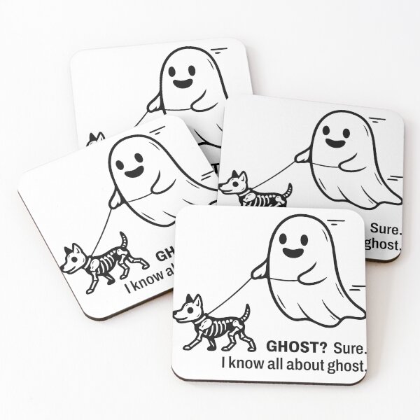 Item preview, Funny Dog Walker Ghost & Skeleton Dog Halloween Humor designed and sold by SKADIVIUM.