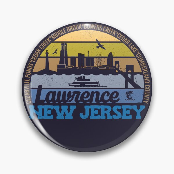 Item preview, Lawrence New Jersey Sunset Retro Vintage Local Pride Logo designed and sold by CRHPOD20.