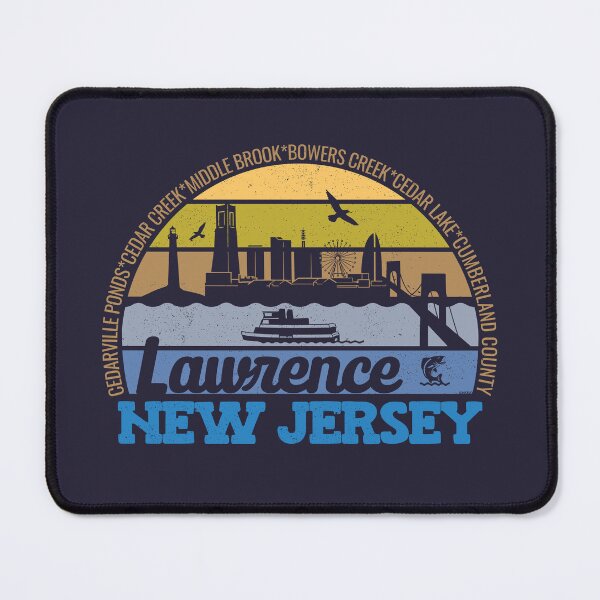 Item preview, Lawrence New Jersey Sunset Retro Vintage Local Pride Logo designed and sold by CRHPOD20.