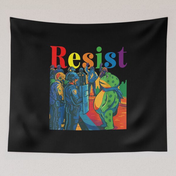 Item preview, Portland Frog Protest for Men and Women No Kings designed and sold by Coussahi.