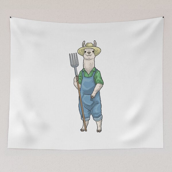 Item preview, Llama Farmer Pitchfork Farm designed and sold by Snabdesign84.