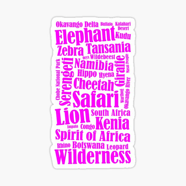 Vista previa del artículo con la obra «África continente aventura desierto elefante león», diseñado y vendido por Helen-Storm.