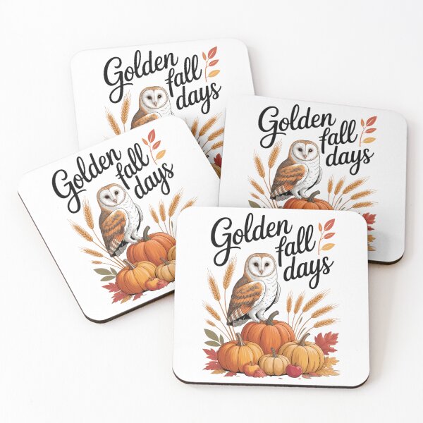 Item preview, Cozy Fall Autumn Pumpkins Thanksgiving Owl Pumpink Golden Fall Days designed and sold by Moon-Ape.