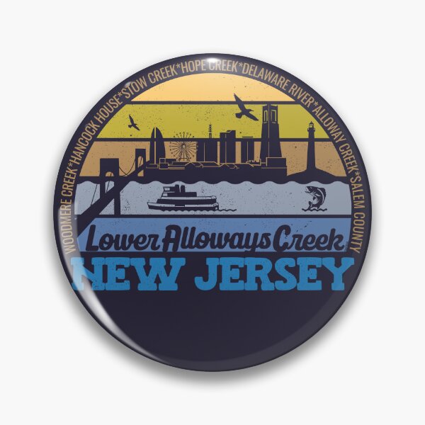 Item preview, Lower Alloways Creek New Jersey Sunset Retro Vintage Local Pride Logo designed and sold by CRHPOD20.