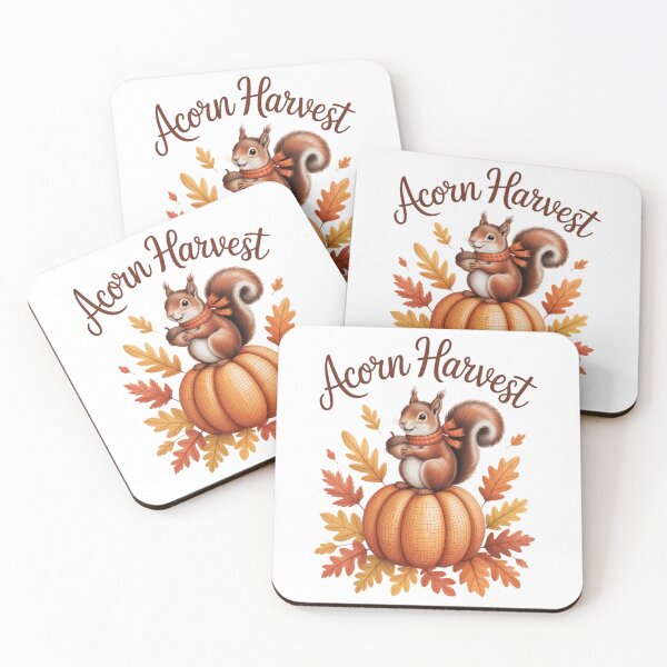 Item preview, Cozy Fall Autumn Pumpkins Thanksgiving Squirrel Acorn Harvest designed and sold by Moon-Ape.