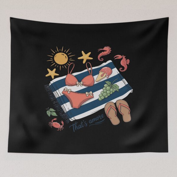 Item preview, Italian Summer Scrapbook with seafood coastal Mediterranean designed and sold by petrichorsworld.