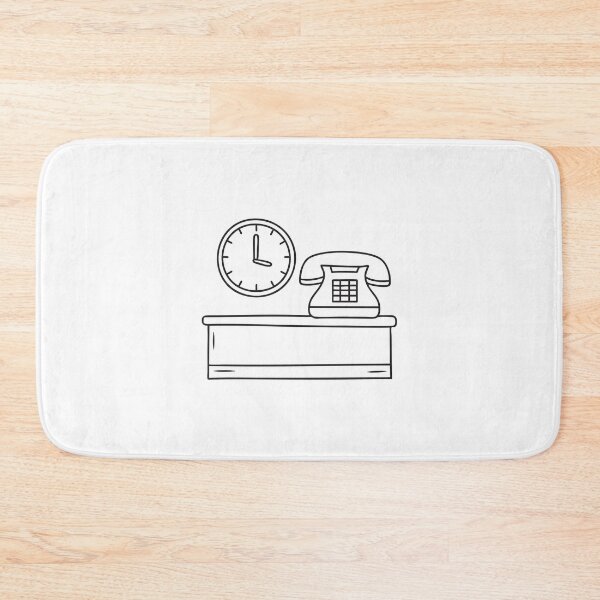 Item preview, A telephone sitting near a clock on a receptionist desk designed and sold by rasagamastore.