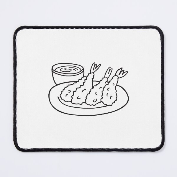 Item preview, A plate of tempura beside dipping sauce on a table designed and sold by rasagamastore.