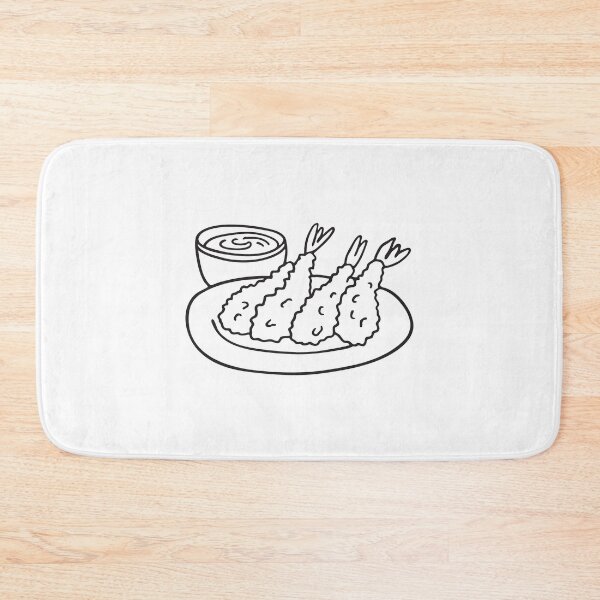 Item preview, A plate of tempura beside dipping sauce on a table designed and sold by rasagamastore.