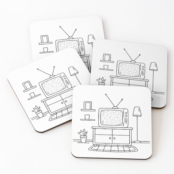 Item preview, A television displaying static in a living room designed and sold by rasagamastore.
