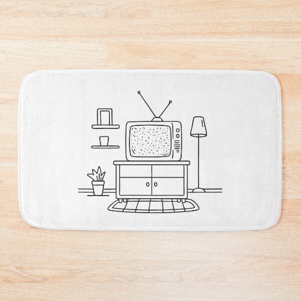 Item preview, A television displaying static in a living room designed and sold by rasagamastore.