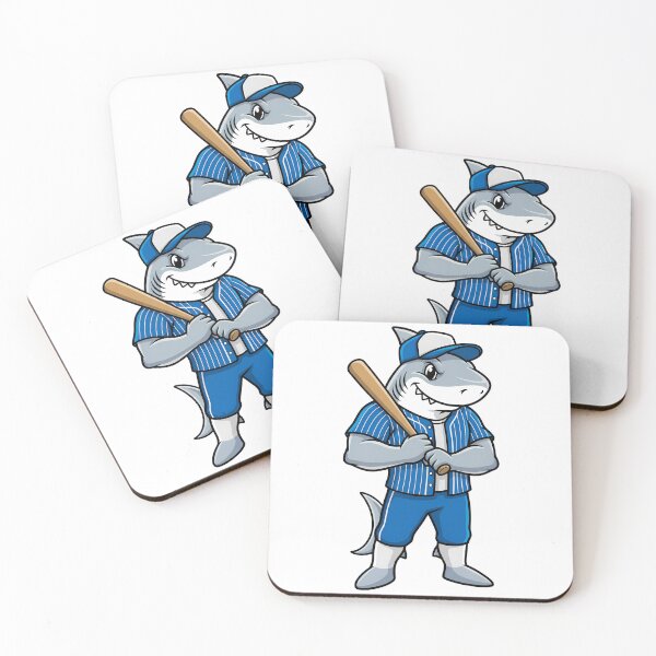 Artikelvorschau, Baseball Hai Maskottchen Sportfan entworfen und verkauft von k3rstman1.
