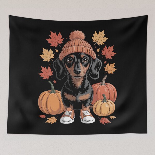 Item preview, Dachshund Hello Autumn Leaf Fall For Dog Lover designed and sold by Moon-Ape.