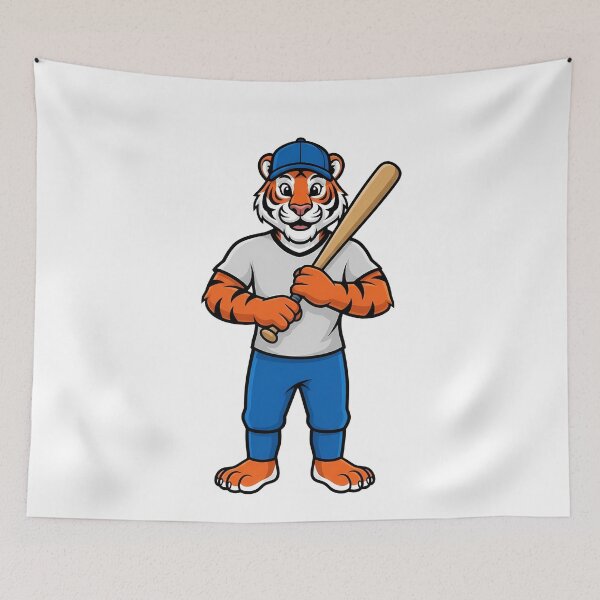 Item preview, Tiger Baseball Mascot Batting Sport designed and sold by k3rstman1.