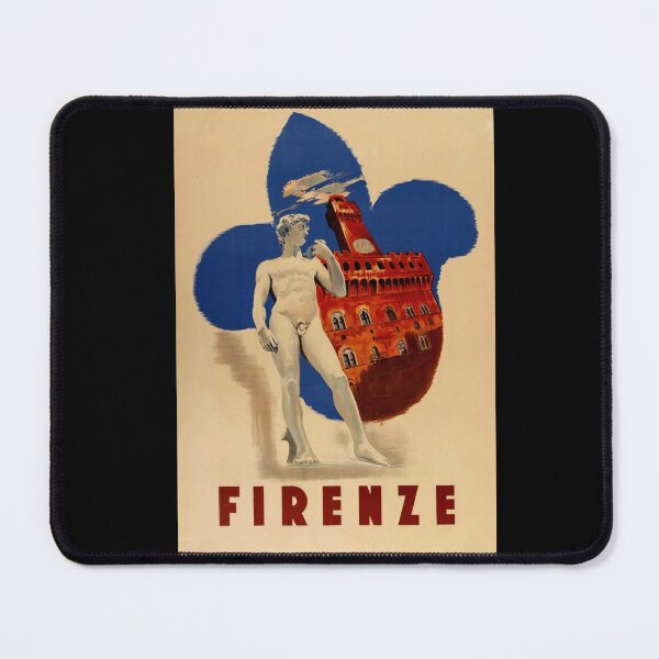 Item preview, Vintage Florence Travel Poster | Michelangelo's David & Palazzo Vecchio | Renaissance Art Architecture Masterpiece designed and sold by artofuniverse.