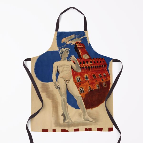 Item preview, Vintage Florence Travel Poster | Michelangelo's David & Palazzo Vecchio | Renaissance Art Architecture Masterpiece designed and sold by artofuniverse.