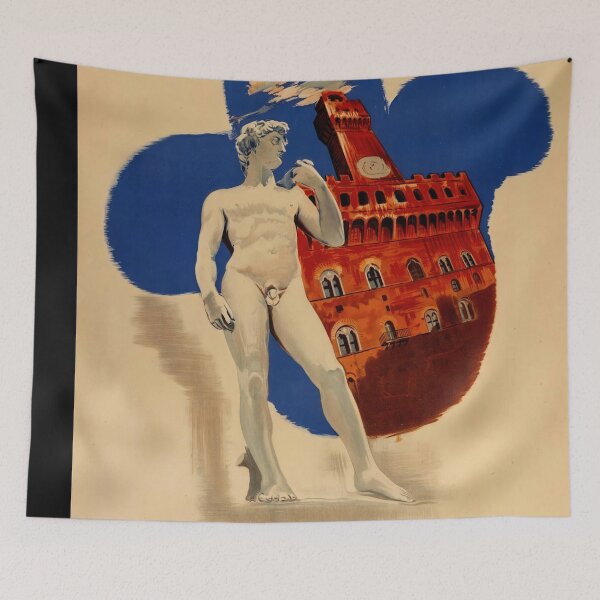 Item preview, Vintage Florence Travel Poster | Michelangelo's David & Palazzo Vecchio | Renaissance Art  Architecture Masterpiece designed and sold by artofuniverse.