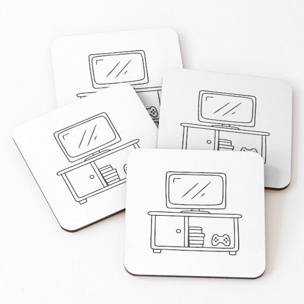 Item preview, A television placed on a cabinet with game console below designed and sold by rasagamastore.
