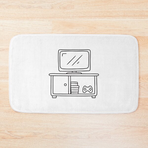 Item preview, A television placed on a cabinet with game console below designed and sold by rasagamastore.