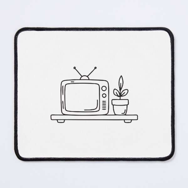 Item preview, A television resting beside a houseplant on a table designed and sold by rasagamastore.