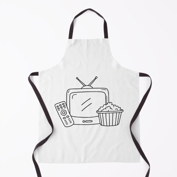 Item preview, A television sitting beside a remote and popcorn bowl designed and sold by rasagamastore.