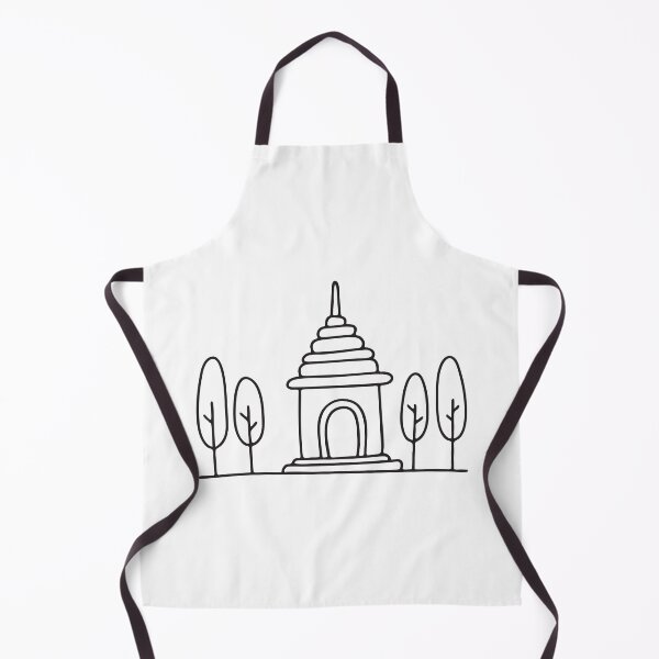 Item preview, A temple standing quietly beside tall trees designed and sold by rasagamastore.