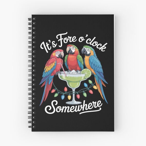 Item preview, It's Fore O'clock somewhere funny Parrot Summer Beach designed and sold by petrichorsworld.